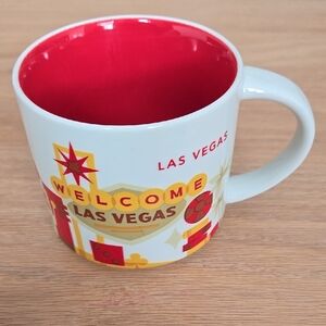 Starbucks Red and White Las Vegas Mug Iconic Design